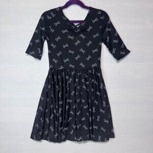 Dotdotsmile Dress Size 7 Black with Bows New with Tags